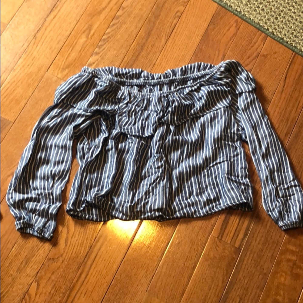 Off the shoulder - nautical top